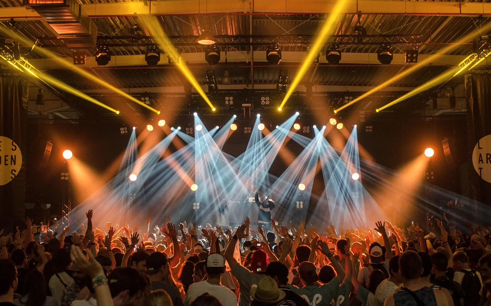 Audience, band and concert