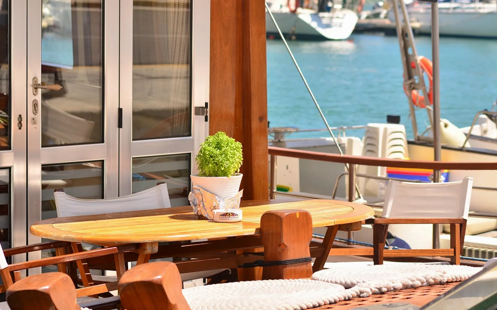Table, deck and yacht